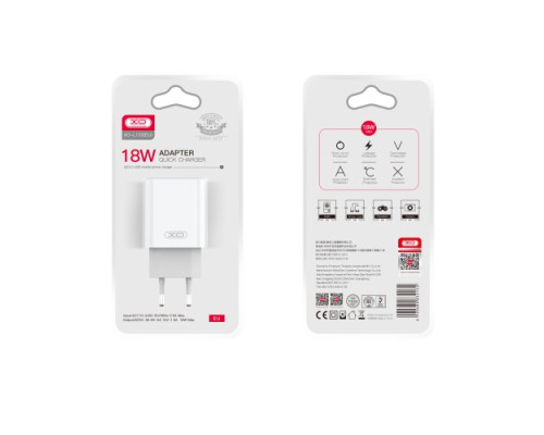 МЗП XO L103 (EU) QC3.0 18W Charger Білий mag-692068083213259864