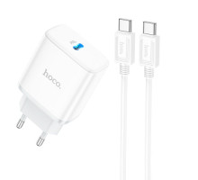 МЗП HOCO C104A Stage 1USB-C/PD20W/C-to-C Cable White mag-6931474782915143481
