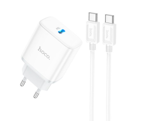 МЗП HOCO C104A Stage 1USB-C/PD20W/C-to-C Cable White mag-6931474782915143481