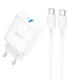 МЗП HOCO C104A Stage 1USB-C/PD20W/C-to-C Cable White mag-6931474782915143481