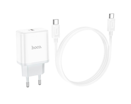 МЗП HOCO C104A Stage 1USB-C/PD20W/C-to-C Cable White mag-6931474782915143481
