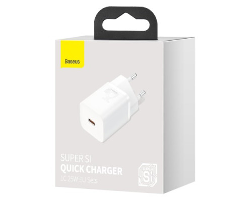 МЗП Baseus Super Si Quick Charger 1C 25W EU White CCSP020102 mag-6932172603731128844