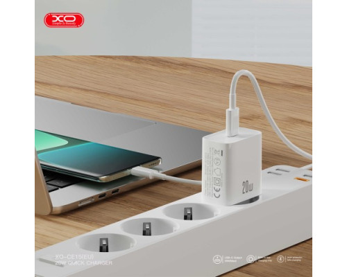 МЗП XO CE15 (EU) PD20W USB-C fast charging charger Білий дефект пакування mag-200000158345660091