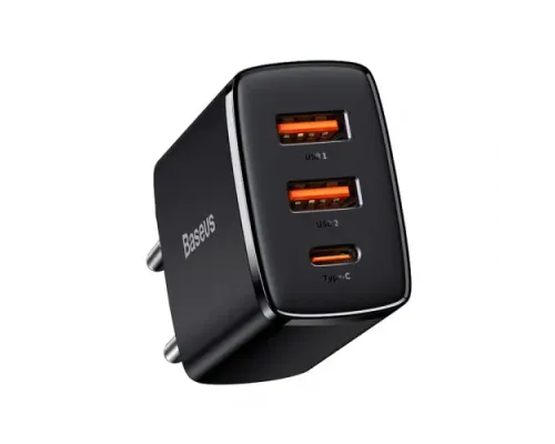 МЗП Baseus Compact Quick Charger 2U+C 30W EU Black CCXJ-E01 дефект пакування mag-2000001589076147455