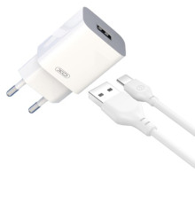 МЗП XO L99(EU) 2.4A Home charger with TYPE-C cable Білий Деф.пак mag-2000001607848143068