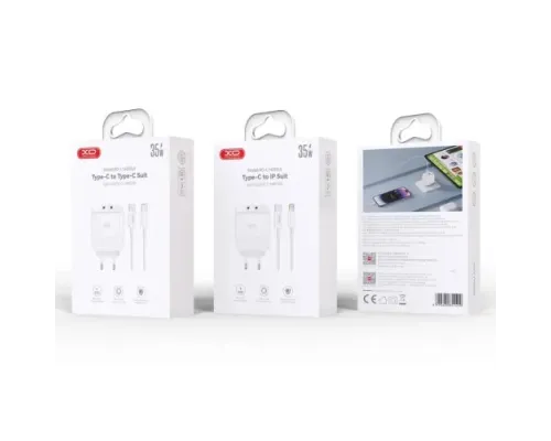 МЗП XO L140 (EU) 35W GaN Nitride (2USB-C) Fast Charging Білий дефект пакування mag-2000001612729154011