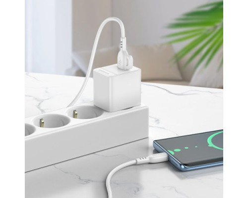 МЗП BOROFONE BAS11A Erudite single port 1USB/2.1A+ Cable Type-C білий mag-6941991104664137600