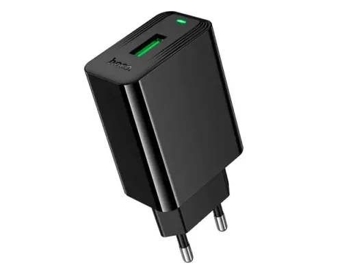 МЗП HOCO CS92A Leader single port QC3.0 charger(EU) Black mag-6942007671033153043