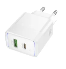 МЗП HOCO CS112A Lounge PD30W+QC3.0 charger EU White mag-6942007680394153882