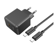 МЗП HOCO CS13A Ocean single port PD20W charger set(C to C) Black mag-6942007603843142595