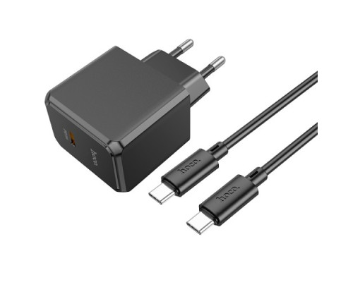 МЗП HOCO CS13A Ocean single port PD20W charger set(C to C) Black mag-6942007603843142595