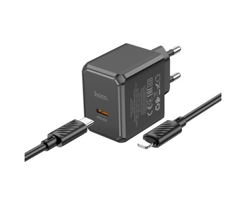 МЗП HOCO CS15A Ocean single port PD30W charger set(C to iP) Black mag-694200760396657952