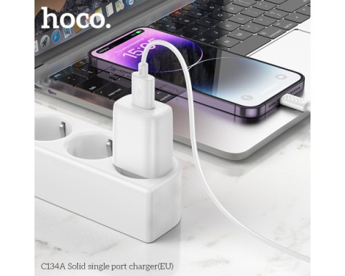 МЗП HOCO C134A Solid single port charger White mag-6942007621304139069