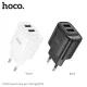 МЗП HOCO C141A Smart dual-port charger(EU) 5V/2.1A Black mag-6942007627849151544