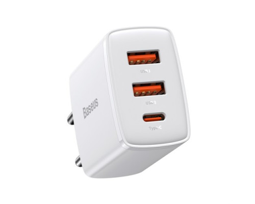 МЗП Baseus Compact Quick Charger 2U+C 30W EU White CCXJ-E02 mag-695315620730156198