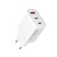 МЗП XO L117 (EU) PD45W/QC18W (2USB-C+1USB-A) fast charging charger with Lightning cable Білий mag-692068084391619214