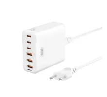 МЗП XO L133 75W GaN 3A+3C Desktop Fast Charger with 1.5M Power Cord Білий mag-6920680856152147296