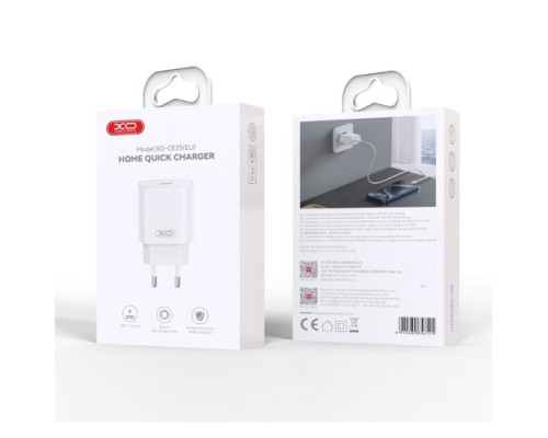 МЗП XO CE25 PD25W USB-C Fast Charger Білий mag-692068085612160164