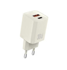 МЗП XO L149(EU) PD30W 1USB-A+1USB-C Charger Бежевий mag-6920680860081141113