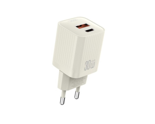 МЗП XO L149(EU) PD30W 1USB-A+1USB-C Charger Бежевий mag-6920680860081141113