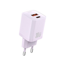 МЗП XO L149(EU) PD30W 1USB-A+1USB-C Charger Бузковий mag-6920680860111140418