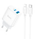 МЗП HOCO C105A Stage 1USB-C/1USB-A/PD20W/QC3.0/3A/C-to-iP Cable White mag-6931474782939143482