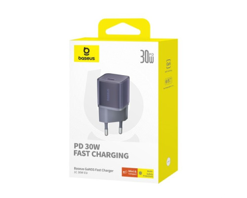 МЗП Baseus GaN5S Fast Charger 1C 30W EU Purple P10162504523-00 mag-693217264865756141