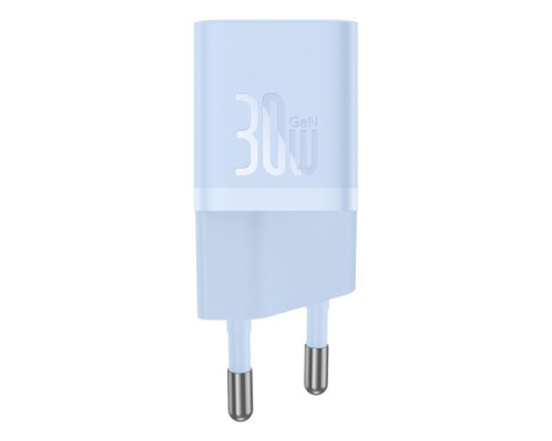 МЗП Baseus GaN5 Fast Charger(mini) 1C 30W EU Cable Type-C to Type-C 1m Blue P10110902313-00 mag-6932172654429135318