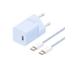МЗП Baseus GaN5 Fast Charger(mini) 1C 30W EU Cable Type-C to Type-C 1m Blue P10110902313-00 mag-6932172654429135318