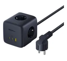 МЗП Baseus EnerFill FA11 Cube Power Strip 3AC+1U+1C 67W 1.5m EU Black E00082100123-00 mag-6932172687526147488