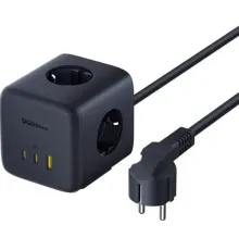 МЗП Baseus EnerFill FA11 Cube Power Strip 3AC+1U+1C 67W 1.5m EU Black E00082100123-00 mag-6932172687526147488