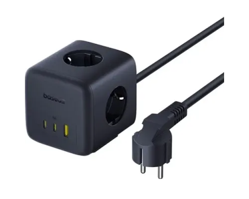 МЗП Baseus EnerFill FA11 Cube Power Strip 3AC+1U+1C 67W 1.5m EU Black E00082100123-00 mag-6932172687526147488