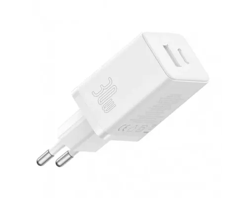 МЗП Baseus Cube Fast Charger C+U 30W EU Cluster White P10111404213-00 дефект mag-2000001589236144924