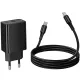 МЗП HOCO CS93A Leader single port PD20W charger set(C to C) (EU) Black mag-6942007671071153850