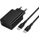 МЗП HOCO CS93A Leader single port PD20W charger set(C to C) (EU) Black mag-6942007671071153850