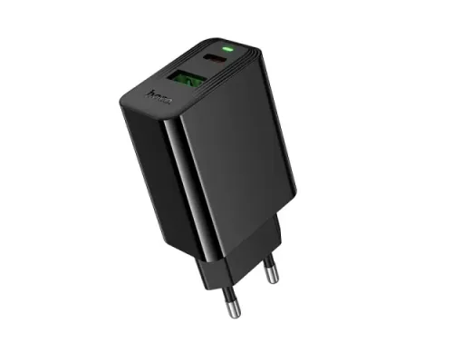 МЗП HOCO CS95A Leader PD30W+QC3.0 charger(EU) black mag-6942007671149153109