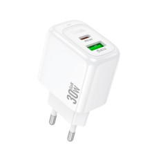 МЗП HOCO CS55A Surplus PD30W+QC3.0 charger White mag-6942007631549142586