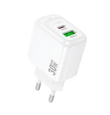 МЗП HOCO CS55A Surplus PD30W+QC3.0 charger White mag-6942007631549144474