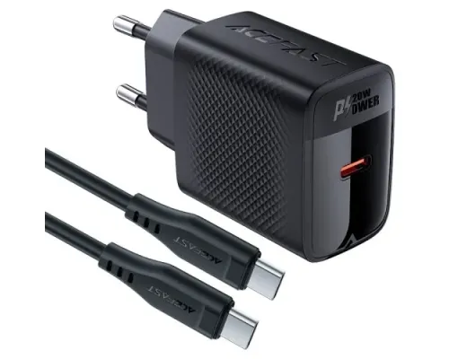 МЗП ACEFAST A82 PD20W GaN (USB-C) Cable Type-C to Type-C 1,2m Black mag-6974316280057153263