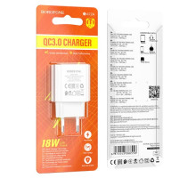 МЗП BOROFONE BA72A Spring 18W/QC3.0/1USB білий mag-6974443388558137651