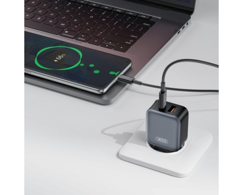 МЗП XO L154(EU) PD20W/QC18W(1A1C) fast charger Чорний mag-6975837582262140445