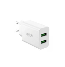 МЗП XO L119 (EU) dual USB-A QC18W fast charging charger Білий mag-692068084418060115