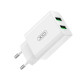МЗП XO L119 (EU) dual USB-A QC18W fast charging charger Білий mag-692068084418060115
