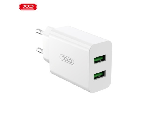 МЗП XO L119 (EU) dual USB-A QC18W fast charging charger Білий mag-692068084418060115