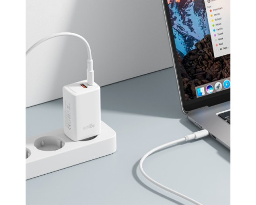 МЗП XO CE17 (EU)65W gallium nitride fast charging (1USB-C 65W/1USB-A18W) Білий mag-692068084934560140