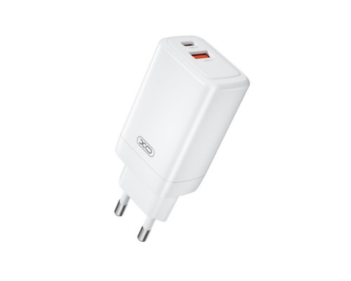 МЗП XO CE17 (EU)65W gallium nitride fast charging (1USB-C 65W/1USB-A18W) Білий mag-692068084934560140