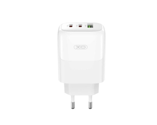 МЗП XO L139 (EU) 65W GaN nitride (1USB-A 45W+2USB-C 65W) fast charging білий mag-6920680855452140382
