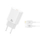 МЗП XO CE25 PD25W USB-C Fast Charger with Lightning cable Білий mag-692068085613860165