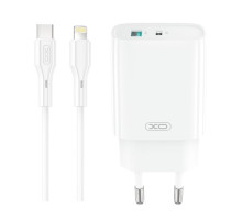 МЗП XO CE29 20W 1USB-A+1USB-C Fast Charger with Lightning cable (NB-Q231A) Білий mag-692068085899660187