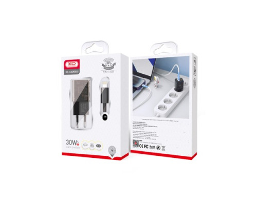 МЗП XO CE05(EU) PD30W+QC3.0 18W fast charger with Lightning cable Коричневий mag-692068083268219258